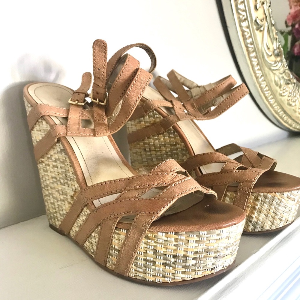 Nine West Woven Wedge Sandal Heels